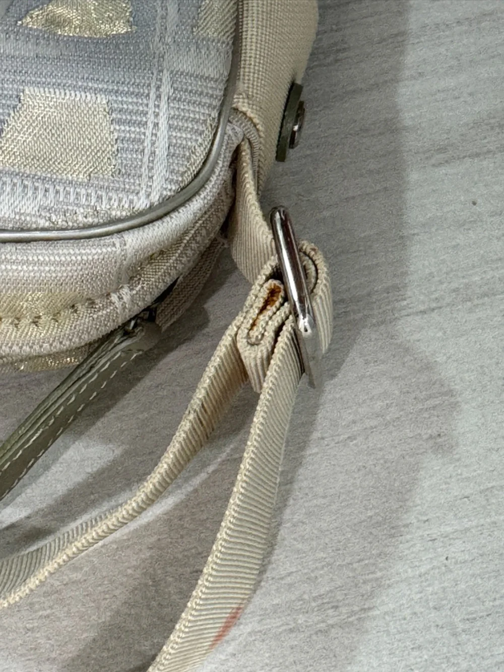 CHANEL Beige Cream Monogram Crossbody Bag